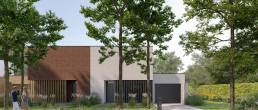 wonen achter de bomen investering referentie woning voorzijde duowoning