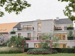 appartement te koop, Brustem St-Truiden -render achter